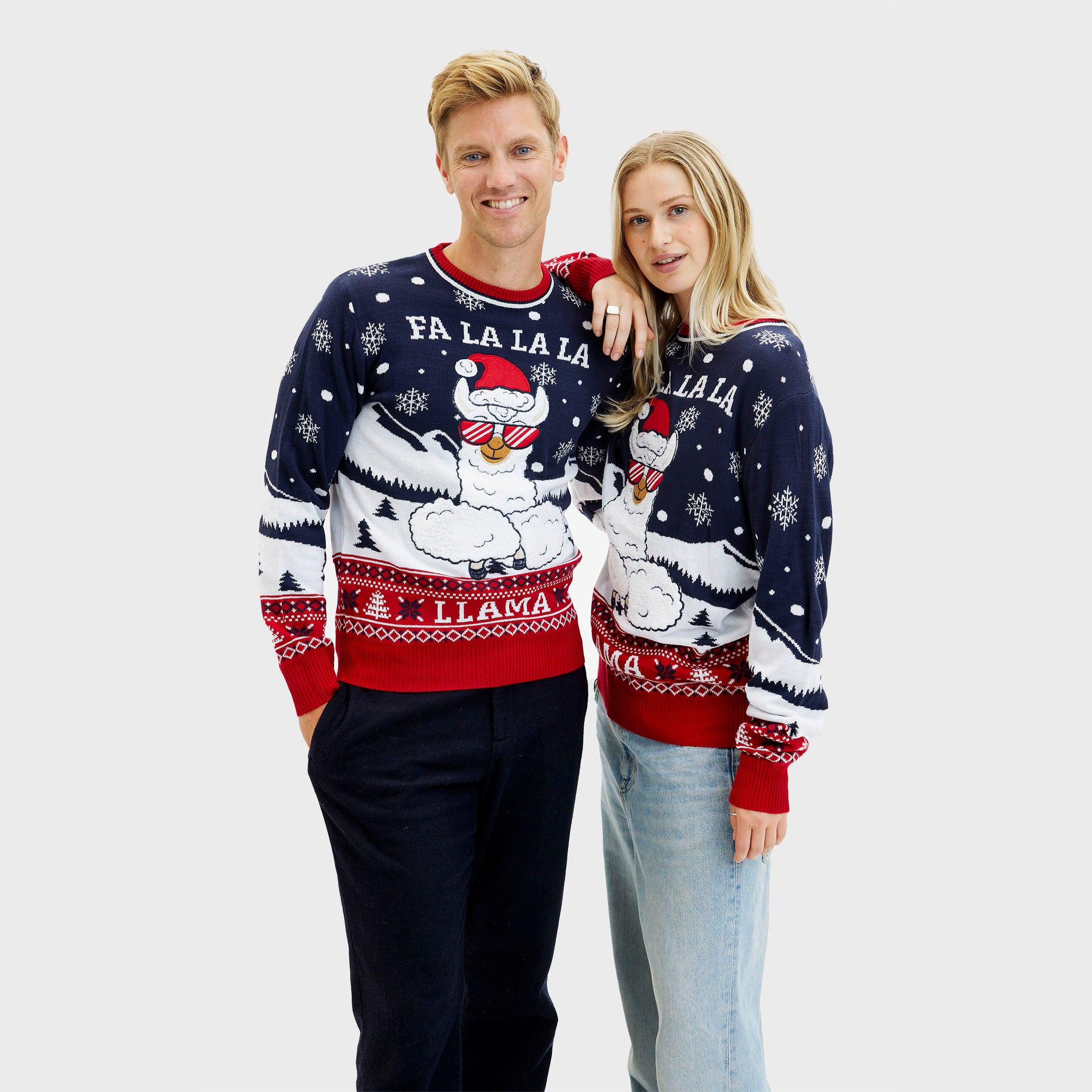 Fa la la la llama Sweater - Herre